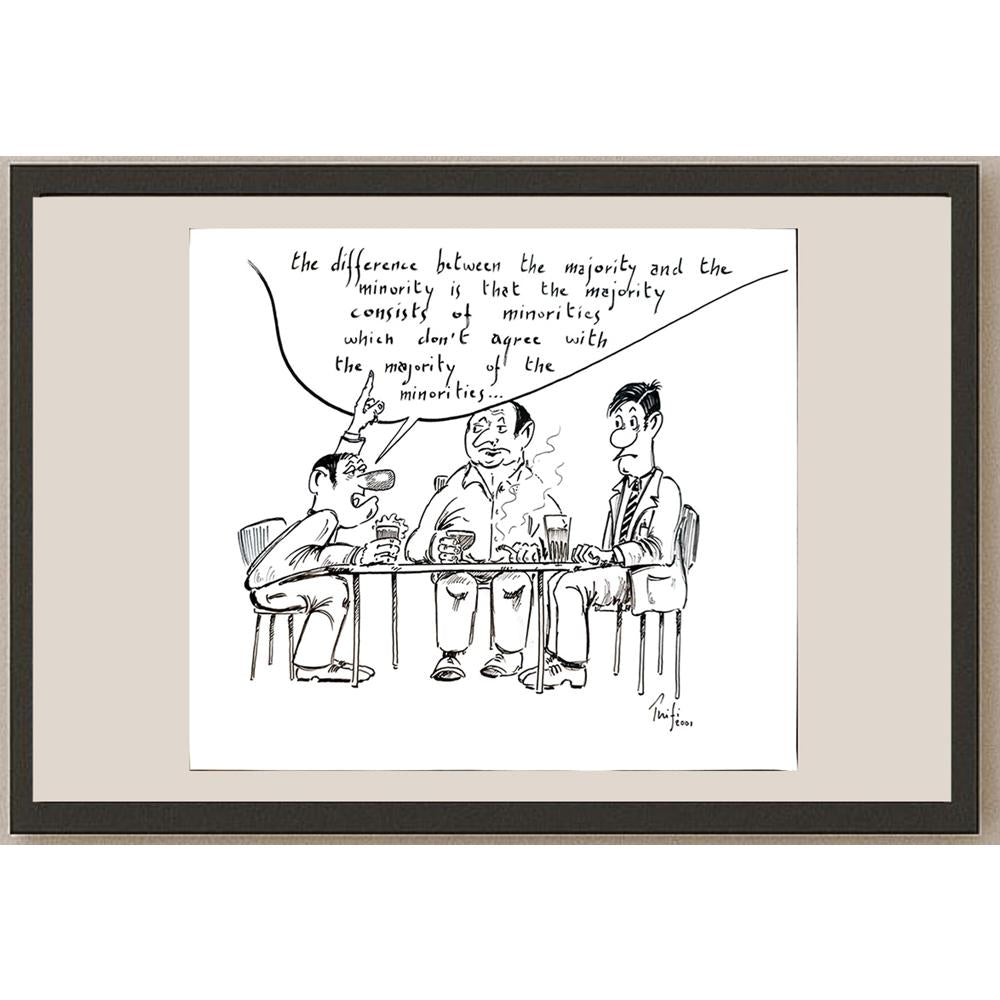 Bossens Philippe 28x25cm Orijinal Karikatür BOD04126