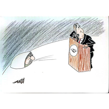 Andy Chaushu 29x21cm Orijinal Karikatür BOD04128