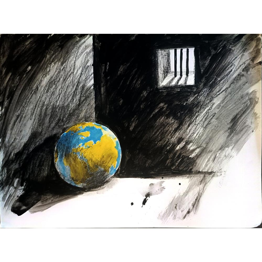 Stojan Dechev 35x25cm Orijinal Karikatür BOD04134