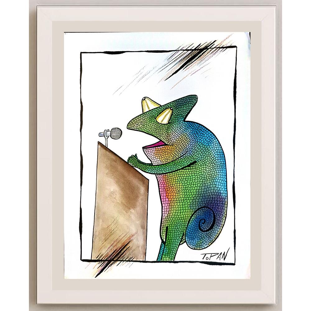 Cristian Topan 33x26cm Orijinal Karikatür BOD04135
