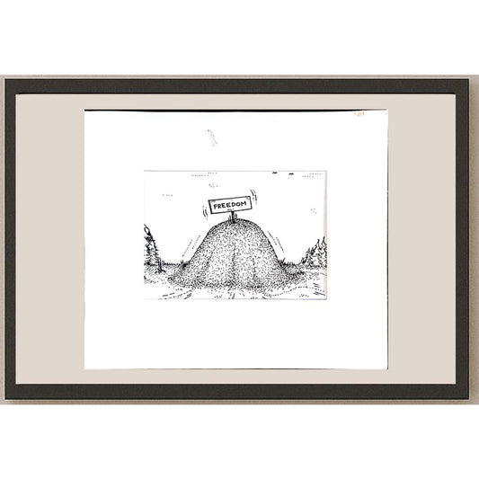 Vladimir Kuba 17x12cm Orijinal Karikatür BOD04139