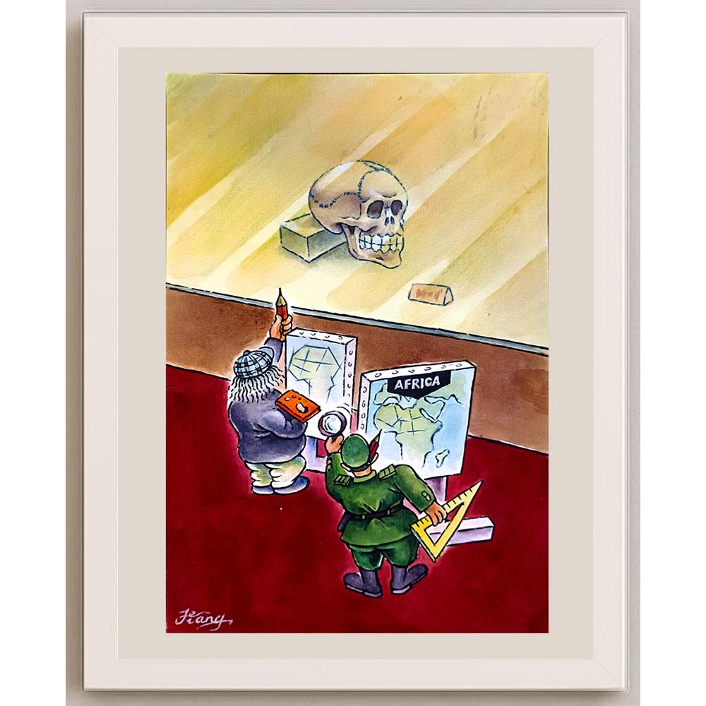 Jiang Lidong 28x18cm Orijinal Karikatür BOD04140