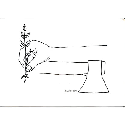 Asiamov Alexandr 29x21cm Orijinal Karikatür BOD04141