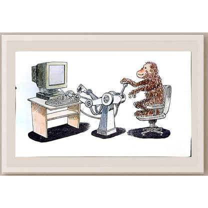 Ma Heng Chao 27x16cm Orijinal Karikatür BOD04142