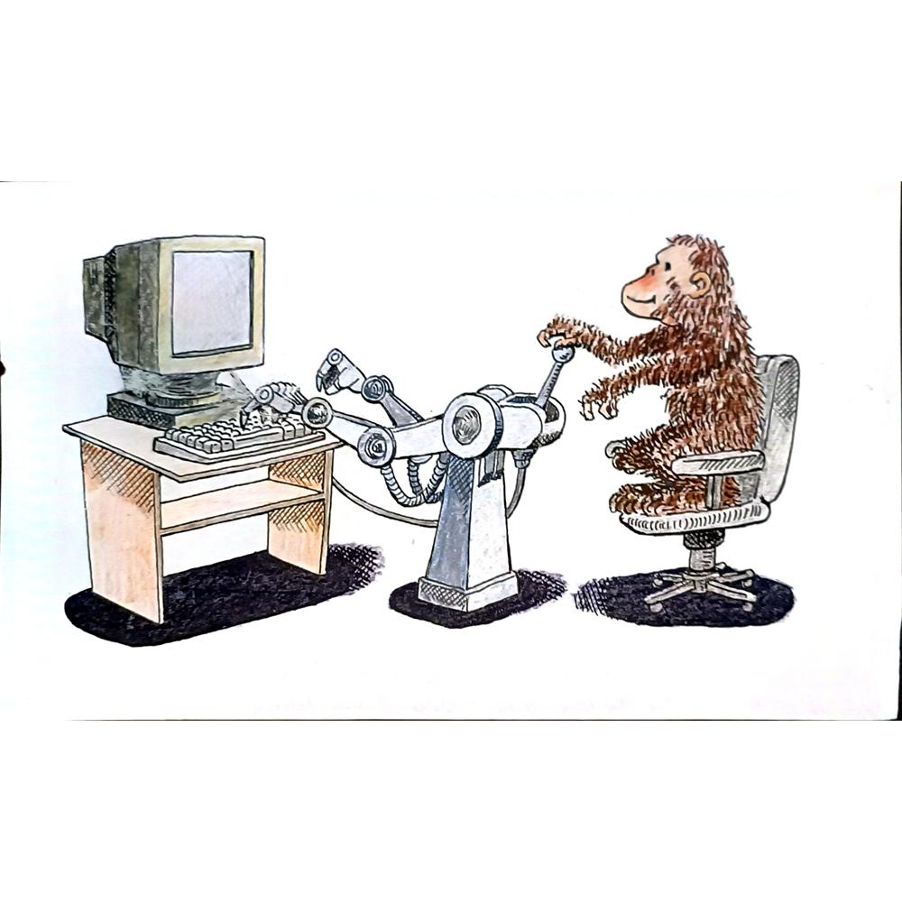 Ma Heng Chao 27x16cm Orijinal Karikatür BOD04142