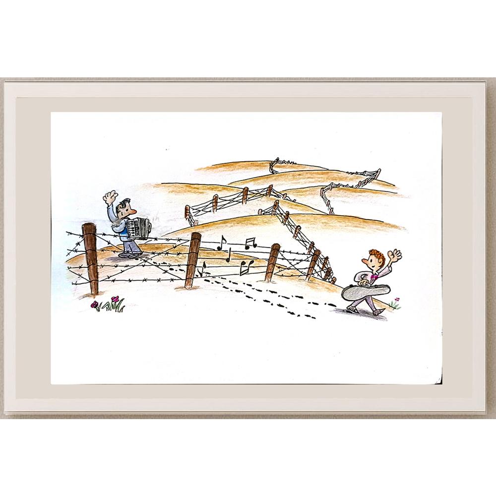 Ma Heng Chao 27x20cm Orijinal Karikatür BOD04143