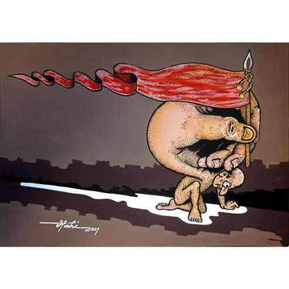 Vladimir Crivoi 29x21cm Orijinal Karikatür BOD04146