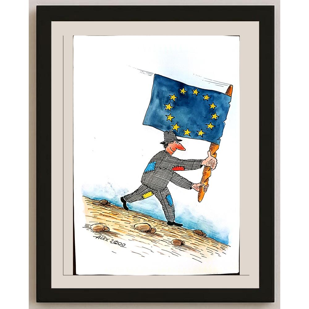 Aurel Stefan Alexandrescu 29x21cm Orijinal Karikatür BOD04149