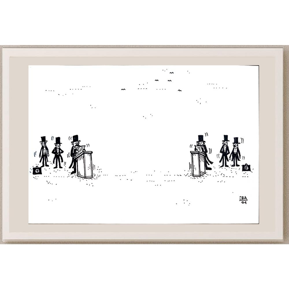 Vladimir Kuba 17x12cm Orijinal Karikatür BOD04150