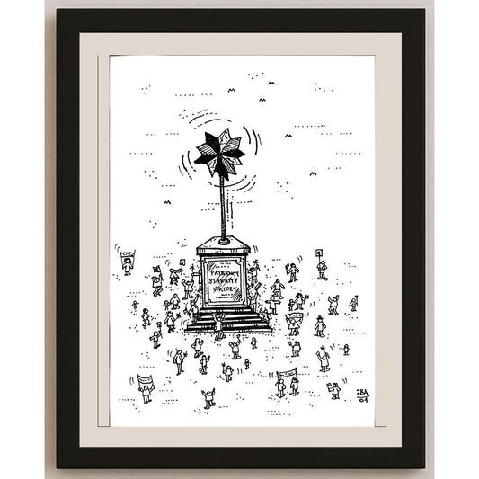 Vladimir Kuba 17x12cm Orijinal Karikatür BOD04151