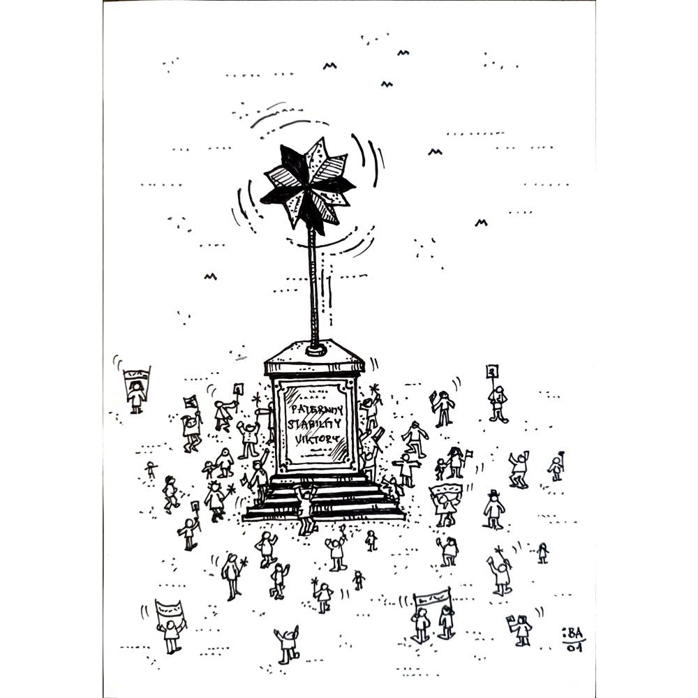 Vladimir Kuba 17x12cm Orijinal Karikatür BOD04151