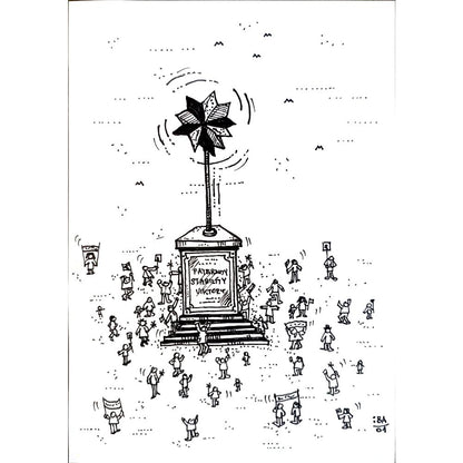 Vladimir Kuba 17x12cm Orijinal Karikatür BOD04151