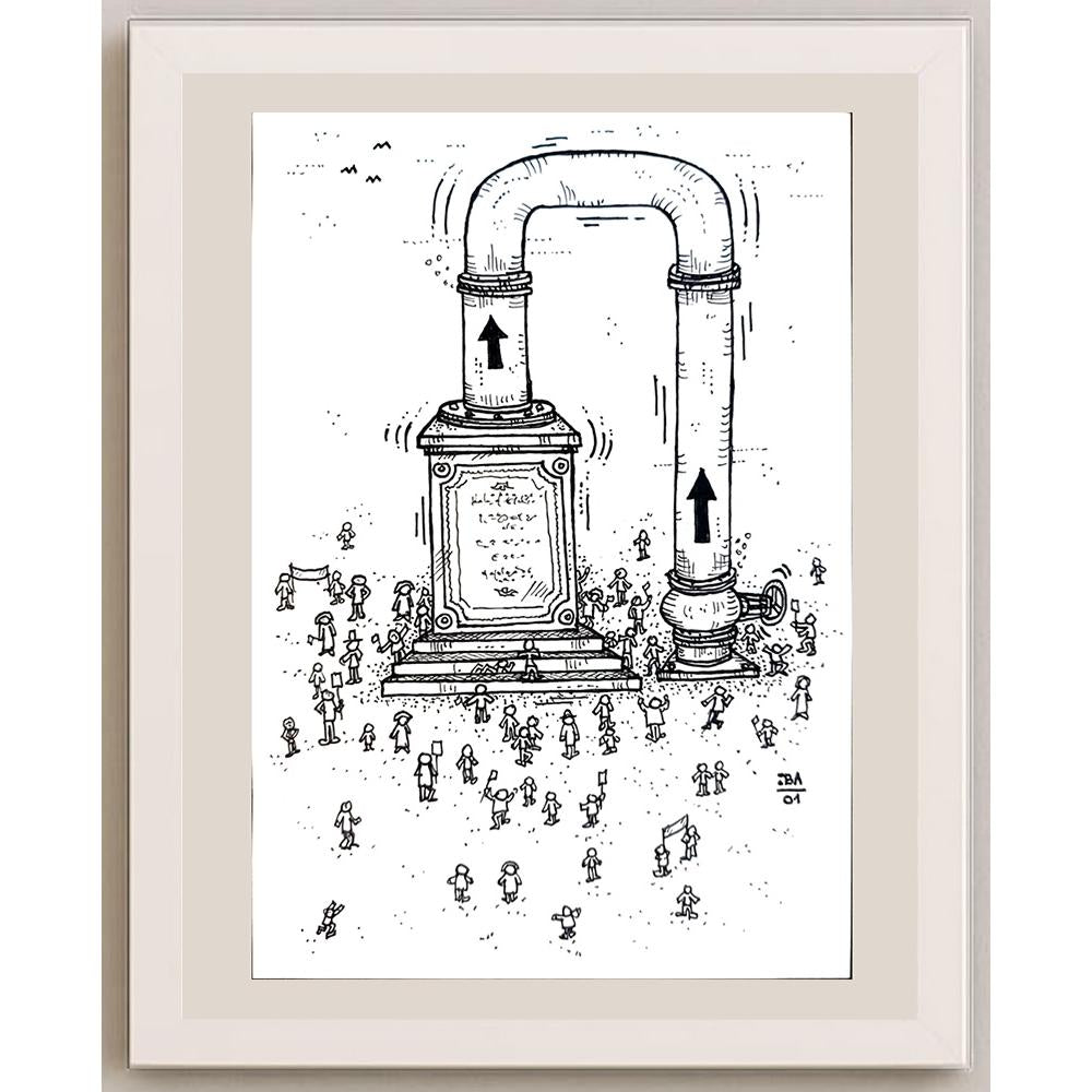 Vladimir Kuba 17x12cm Orijinal Karikatür BOD04153