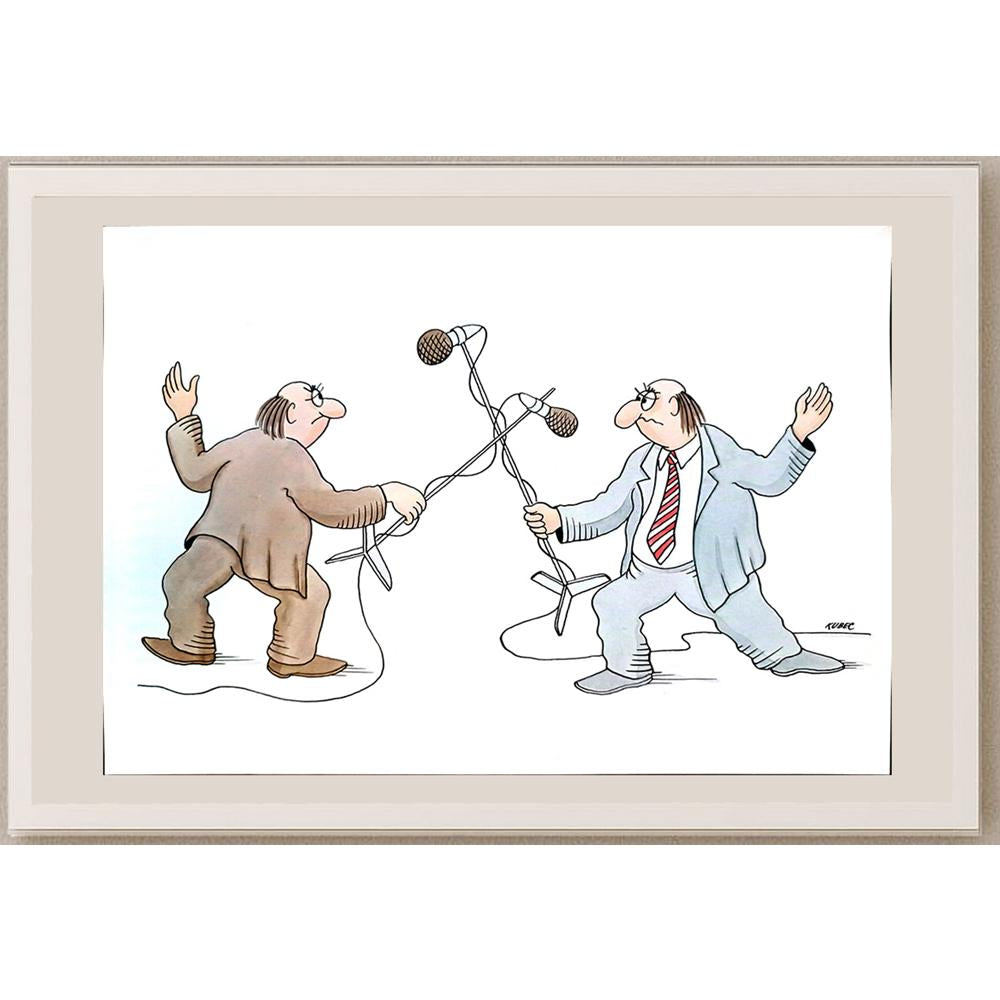 Roman Kubec 29x21cm Orijinal Karikatür BOD04155