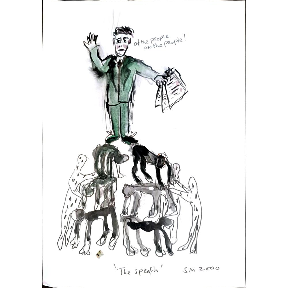 Unknown 29x21cm Orijinal Karikatür BOD04156