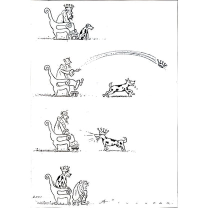Ali Divandari 29x21cm Orijinal Karikatür BOD04157