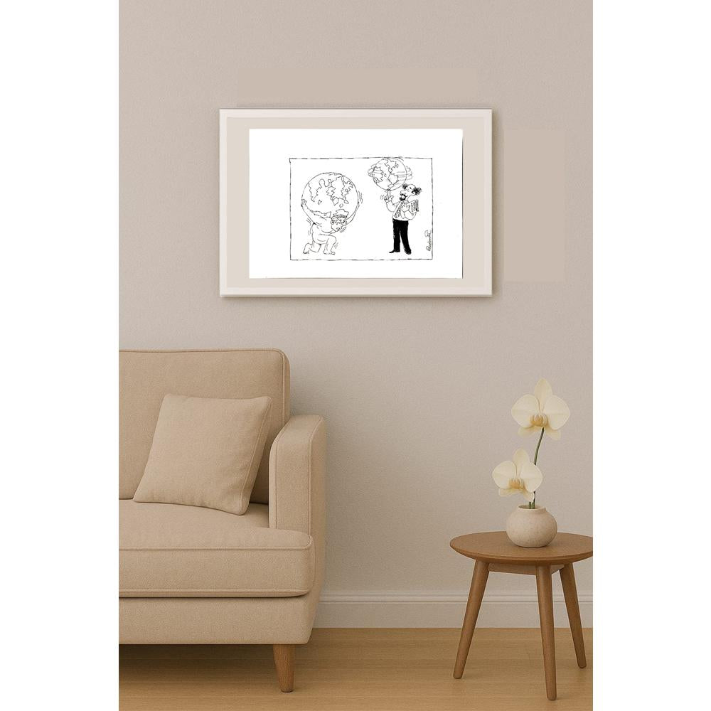 Mohammed Fiezabadi 29x21cm Orijinal Karikatür BOD04162