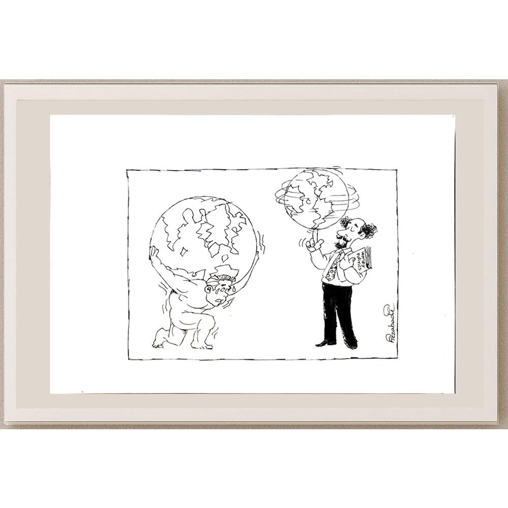 Mohammed Fiezabadi 29x21cm Orijinal Karikatür BOD04162