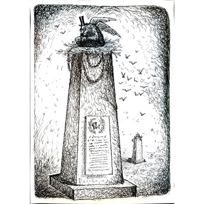 Pari Mohammad Nabi 29x21cm Orijinal Karikatür BOD04163