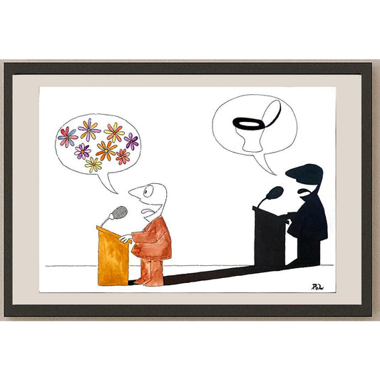 Louis Postruzin 29x21cm Orijinal Karikatür BOD04170