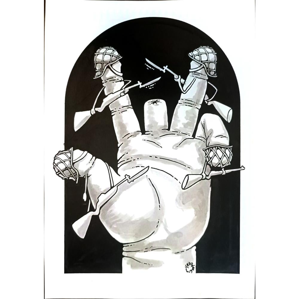 Gennady Chegodayev 29x21cm Orijinal Karikatür BOD04171