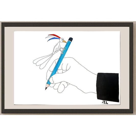 Louis Postruzin 29x21cm Orijinal Karikatür BOD04172