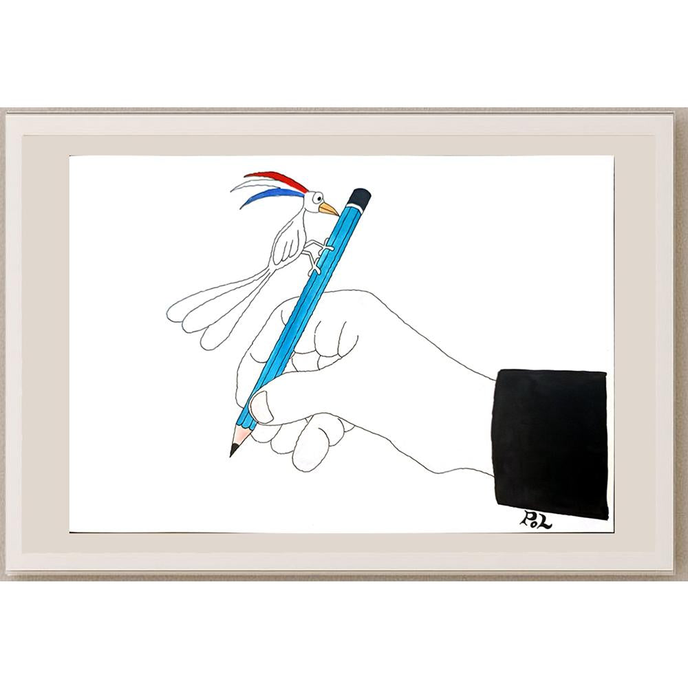 Louis Postruzin 29x21cm Orijinal Karikatür BOD04172