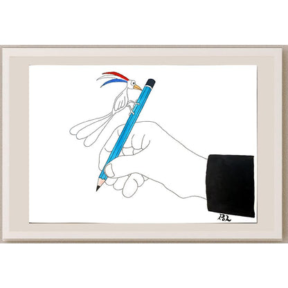 Louis Postruzin 29x21cm Orijinal Karikatür BOD04172