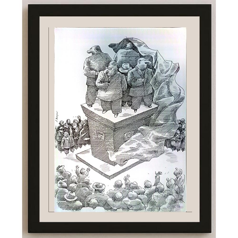 Boris Khenkin 29x21cm Orijinal Karikatür BOD04175