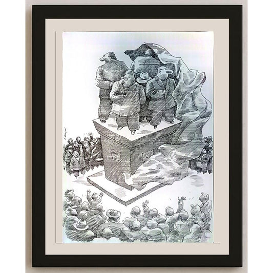 Boris Khenkin 29x21cm Orijinal Karikatür BOD04175