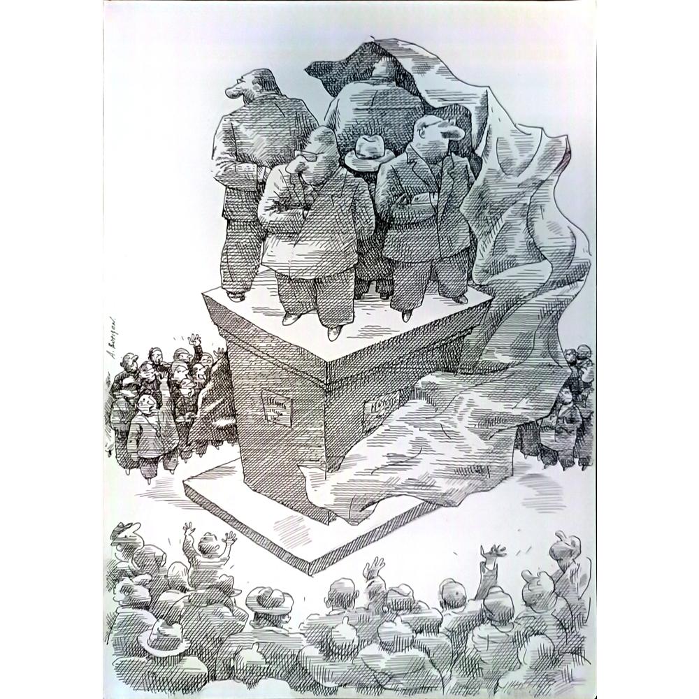 Boris Khenkin 29x21cm Orijinal Karikatür BOD04175