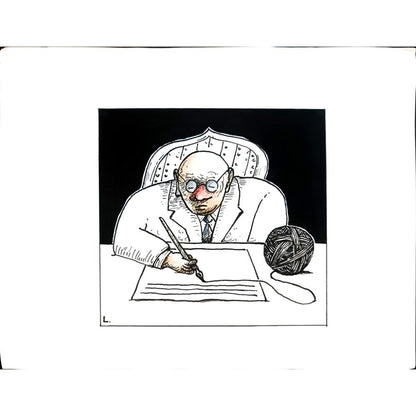 Dusan Ludwig 28x24cm Orijinal Karikatür BOD04176
