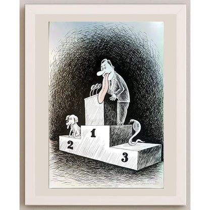 Marsel Hurmatoovich Gafarov 43x30cm Orijinal Karikatür BOD04177