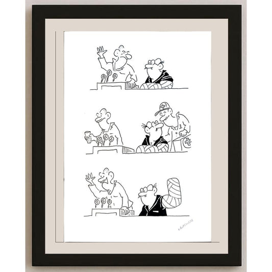 Radek Machata 29x21cm Orijinal Karikatür BOD04180