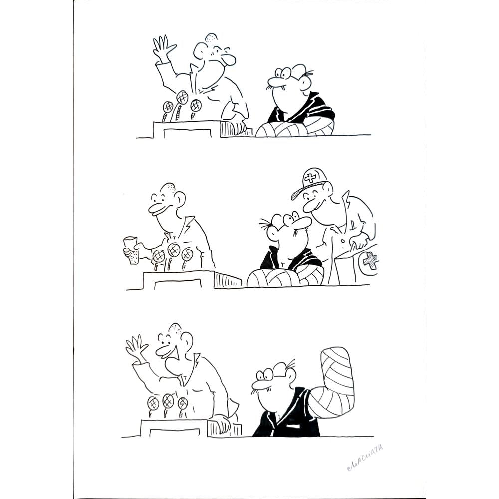 Radek Machata 29x21cm Orijinal Karikatür BOD04180