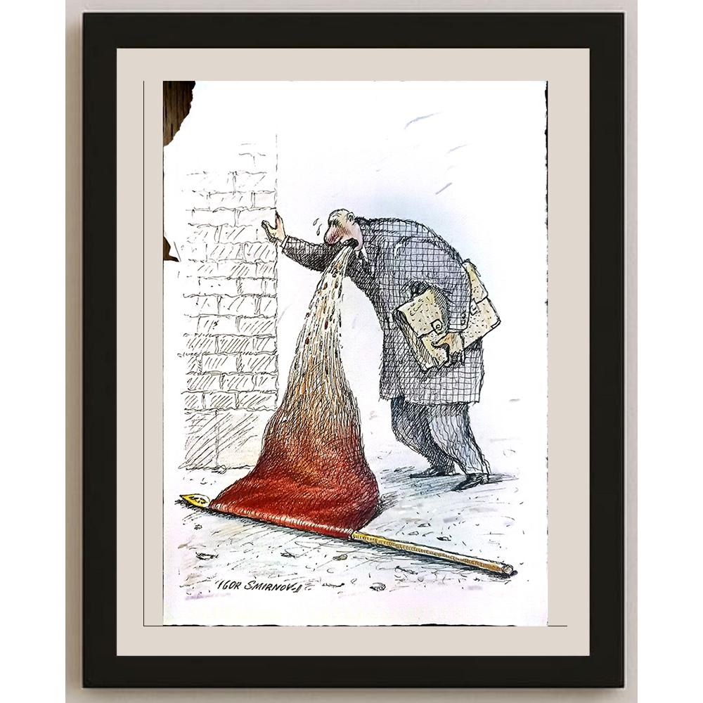 Igor Smirnov 29x21cm Orijinal Karikatür BOD04183