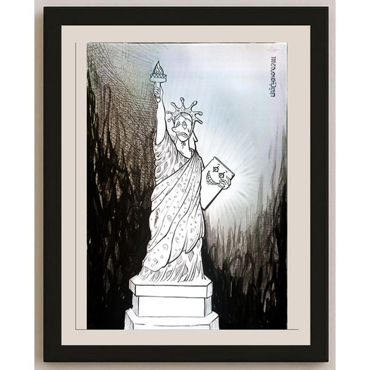 Mohammad Amin Aghaey 29x21cm Orijinal Karikatür BOD04184