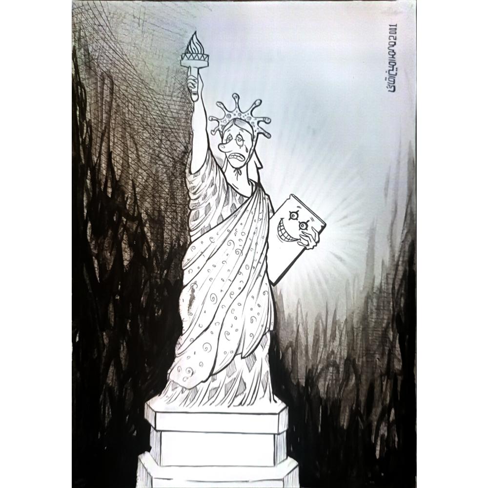 Mohammad Amin Aghaey 29x21cm Orijinal Karikatür BOD04184