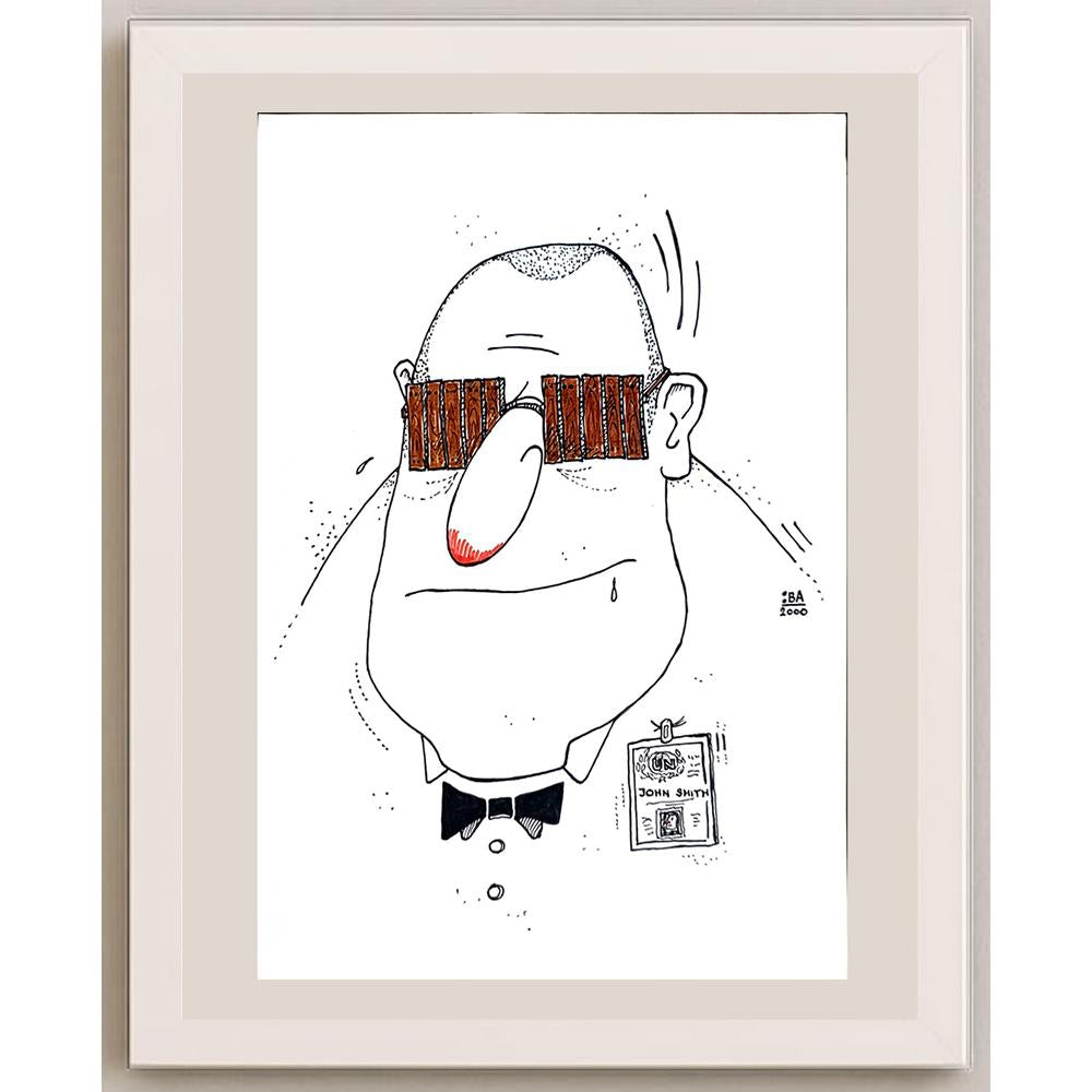 Vladimir Kuba 29x21cm Orijinal Karikatür BOD04188