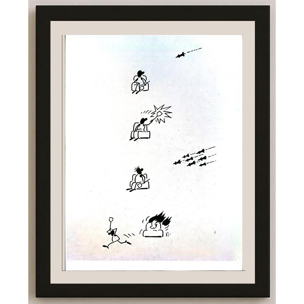 Sun Wanshuai 29x21cm Orijinal Karikatür BOD04189