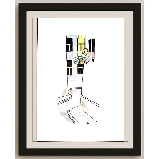 Alexei Talimonov 29x21cm Orijinal Karikatür BOD04193