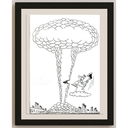 Li Guangjun 27x19cm Orijinal Karikatür BOD04196