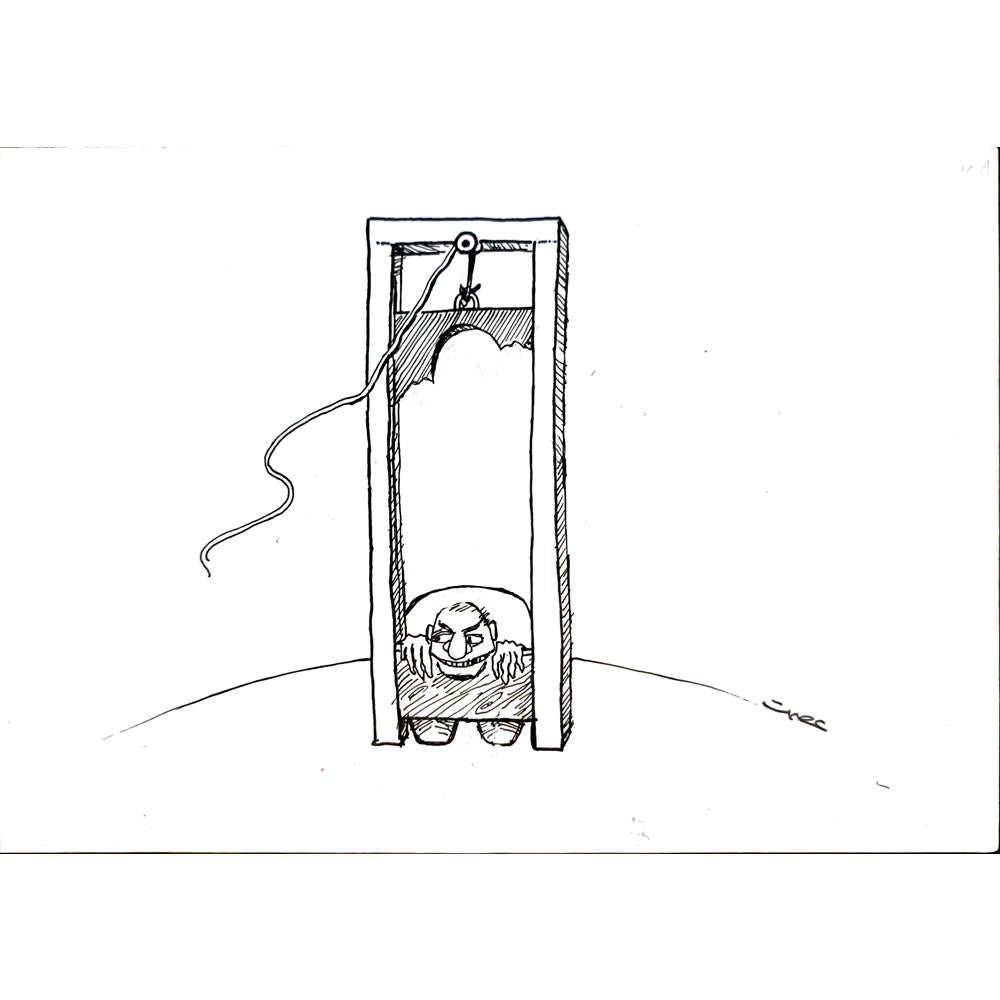 Esmat Asghari 24x17cm Orijinal Karikatür BOD04202