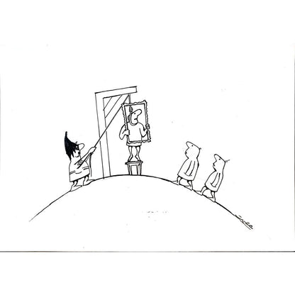 Esmat Asghari 24x17cm Orijinal Karikatür BOD04203