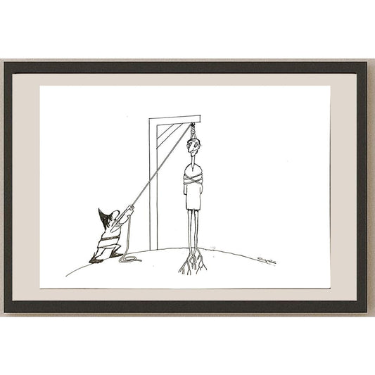 Esmat Asghari 24x17cm Orijinal Karikatür BOD04204