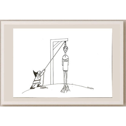 Esmat Asghari 24x17cm Orijinal Karikatür BOD04204