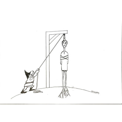 Esmat Asghari 24x17cm Orijinal Karikatür BOD04204