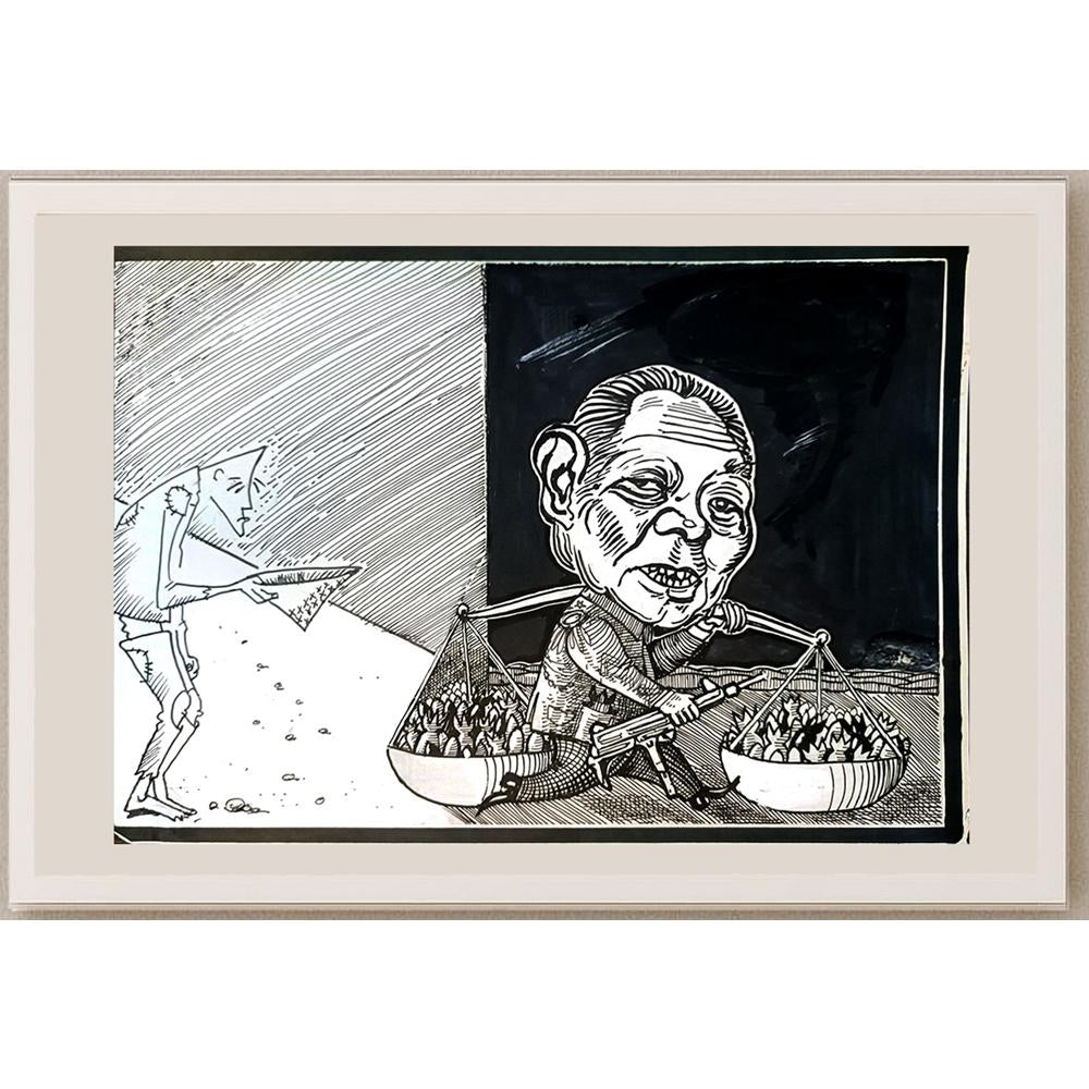 Mohsen Divandari 29x21cm Orijinal Karikatür BOD04205