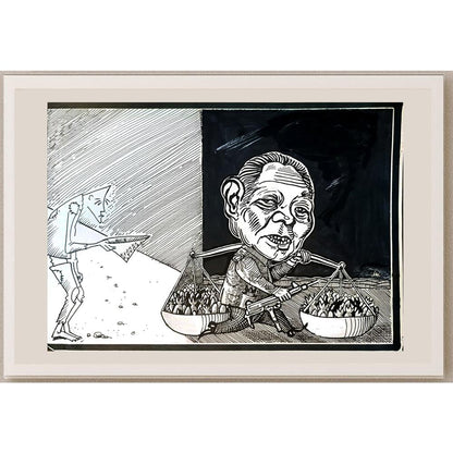 Mohsen Divandari 29x21cm Orijinal Karikatür BOD04205