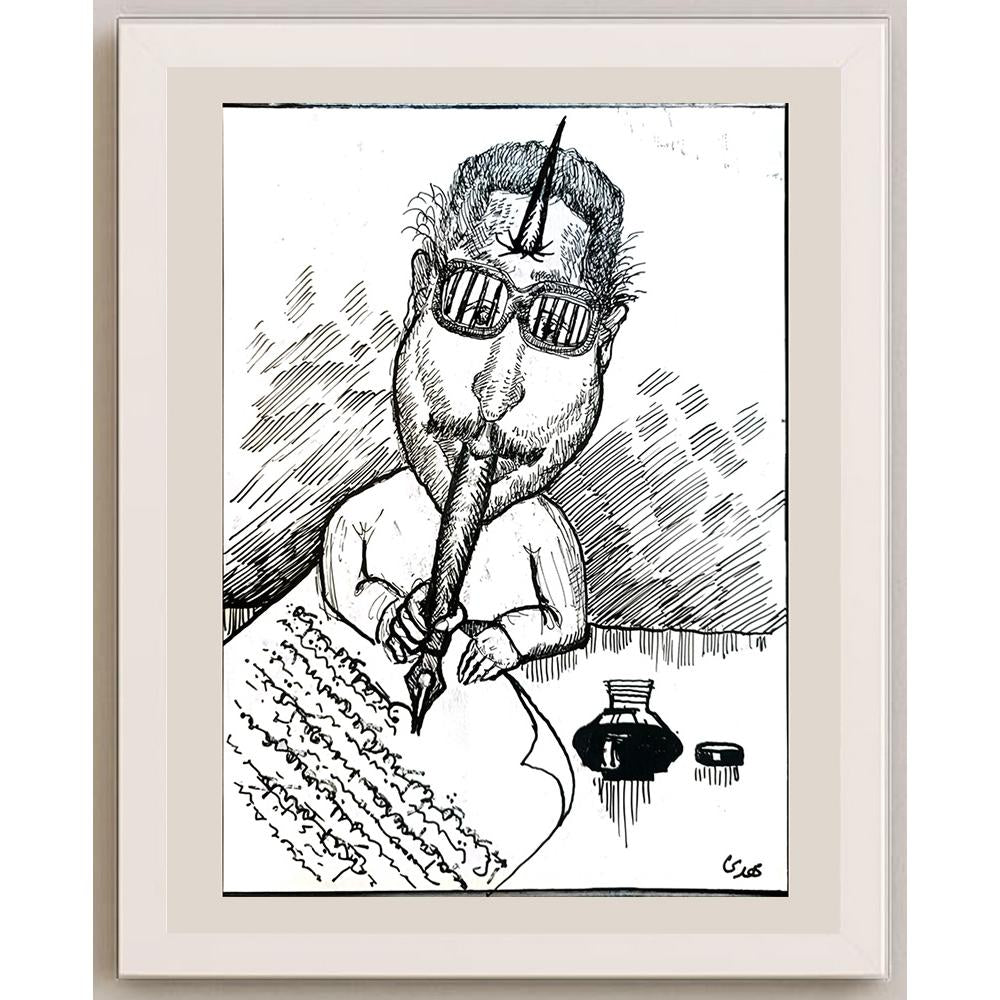 Mehdi Divandari 25x19cm Orijinal Karikatür BOD04207